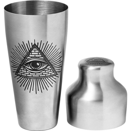 Шейкер европейский «Хроно Дестини»;сталь нерж.;0,55л;D=95,H=225мм;серебрист.