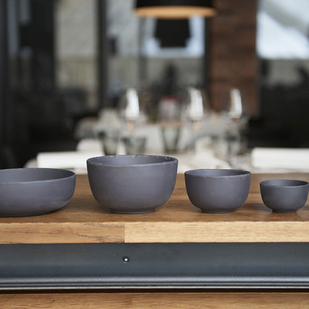 Салатник «Базальт»;керамика;250мл;D=10,H=6см;черный,матовый