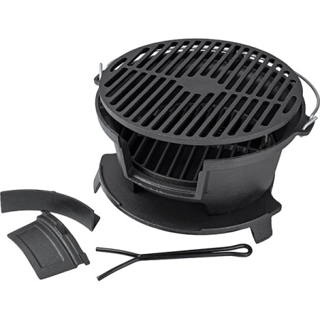 Жаровня-гриль «Эмбер Каст Мэтт»;чугун;D=30,H=15см;черный