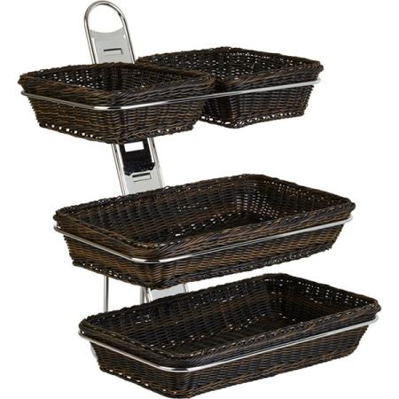 Стойка фуршетная 3 уровня для 3 гастроемкостей GN 1/1;металл;,H=66,L=59,B=52см