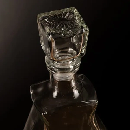 Штоф «Луи» с пробкой;стекло;0,5л;D=30,H=185,L=115,B=60мм;прозр.
