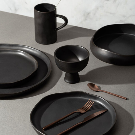 Салатник «Шейд»;керамика;1л;D=225,H=60мм;черный