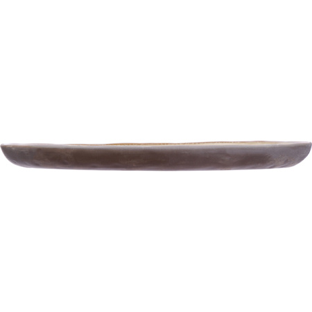 Блюдо «Грасп» овальное;керамика;,H=23,L=290,B=180мм;коричнев.