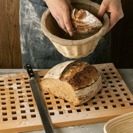 Доска разделочная для хлеба;бук;,H=2,L=52,B=34см;св. дерево