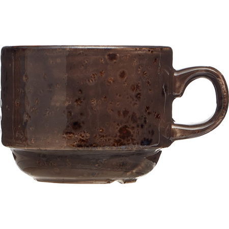 Чашка кофейная «Крафт Грэй»;фарфор;100мл;D=65,H=50,L=85мм;серый