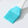 Кисть кондитерская (до +200 °C);пластик,силикон;,H=15,L=220,B=40мм;голуб.,белый