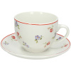 Набор посуды «Поэма Камарг» чайная пара (чашка + блюдце)[4шт];фарфор;260мл;D=9/15,H=7см;белый,розов.