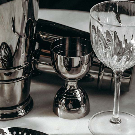 Джиггер «Пробар Премиум Оникс» 30/60 мл;сталь нерж.;D=45/52,H=87мм;черный