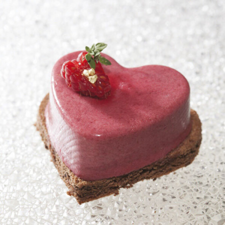 Форма кондитерская «Сердце»[20шт];силикон,стеклопласт.;55мл;,H=25,L=66,B=62мм