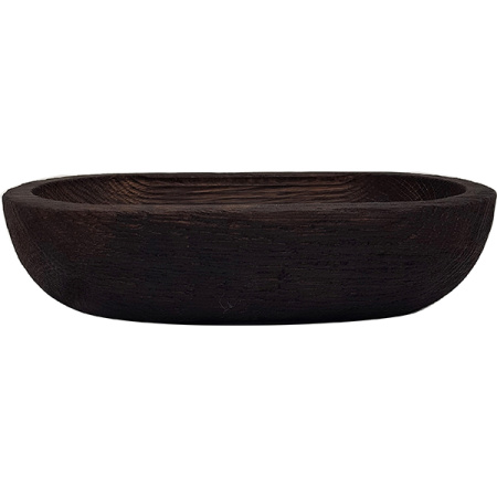 Салатник;дуб;,H=7,L=27,B=15см;тем.корич.