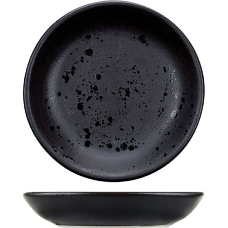 Тарелка «Оникс» без полей;керамика;D=10см;черный