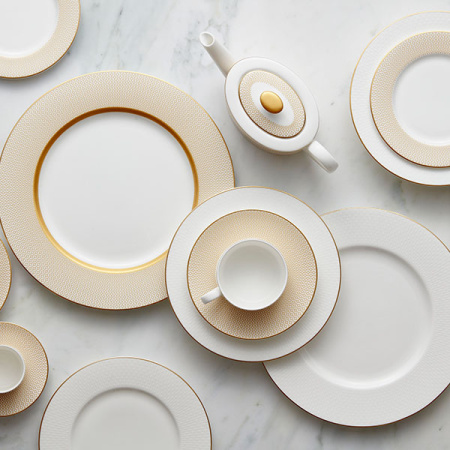 Чашка чайная «Даймонд»;кост.фарф.;200мл;D=6,H=6см;золотой,белый