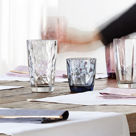 Олд фэшн (стакан) «Даймонд»;стекло;305мл;D=84,H=93мм;синий