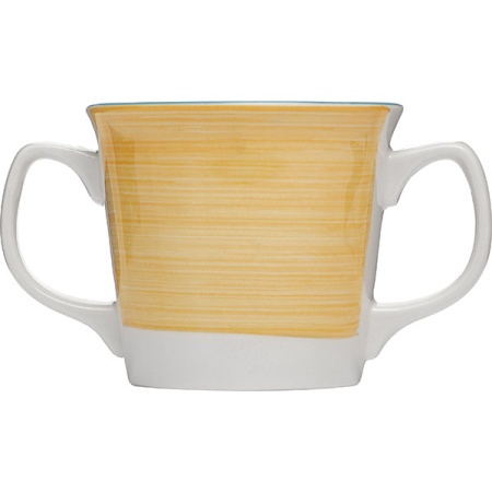 Кружка «Рио Еллоу»;фарфор;285мл;D=94,L=155мм;белый,желт.