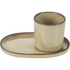 Стакан для горячих напитков «Карактэр»;керамика;80мл;D=58,H=58мм;бежев.,коричнев.
