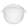 Горшок для запекания «Белая» Классический с крышкой;фарфор;0,5л;D=145/115,H=73мм;белый