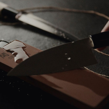 Нож кухонный «Киото» односторонняя заточка;сталь нерж.,дерево;,L=215/105,B=37мм