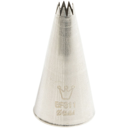 Насадка кондитерская «Открытая звезда» (9 зубцов)[5шт];сталь нерж.;D=25/6,H=45мм;стальной