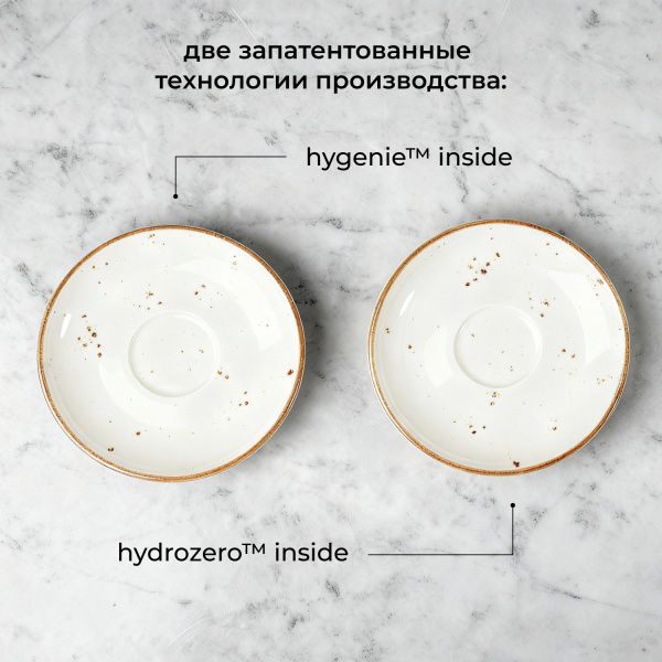 Блюдце «Париж»;фарфор;D=14см;белый,коричнев.