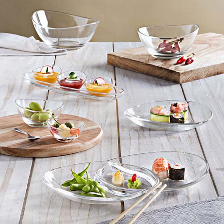 Салатник «Папайя»;стекло;0,66л;D=16,H=8см;прозр.