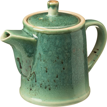 Чайник заварочный «Эрбосо Реативо»;фарфор;0,5л;,H=14,5см;бирюз.,бежев.