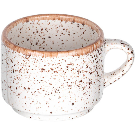 Чайная пара «Пунто Бьянка»;фарфор;200мл;,H=65,B=155мм;белый,черный