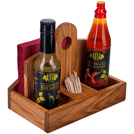 Салфетница секции 61х61мм;дуб;,H=16,L=20,B=11см;коричнев.