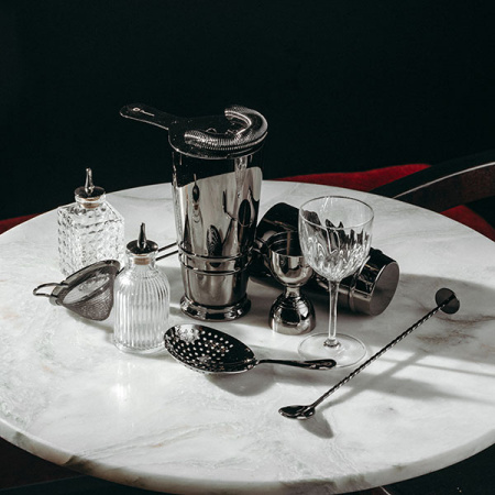 Джиггер «Пробар Премиум Оникс» 30/60 мл;сталь нерж.;D=45/52,H=87мм;черный