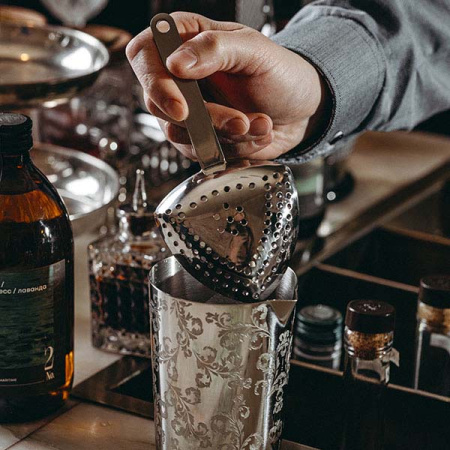 Стрейнер для джулепа «Пробар Премиум Пьюр»;сталь нерж.;D=79,L=169мм;серебрист.