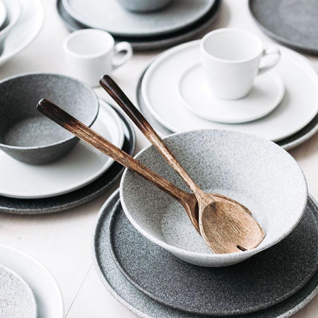 Салатник «Гранит»;фарфор;0,5л;D=150,H=55мм;серый,глянц.