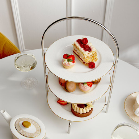 Чашка чайная «Даймонд»;кост.фарф.;200мл;D=6,H=6см;золотой,белый