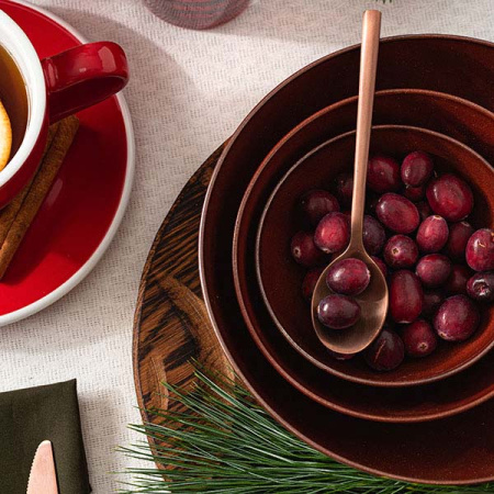 Салатник «Террес де Ревес»;керамика;D=108,H=50мм;коричнев.