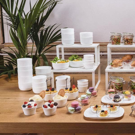 Салатник «Кейрвейр»;стекло;360мл;D=100,7,H=65мм;белый