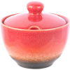 Сахарница «Агат»;фарфор;200мл;D=93,H=75мм;красный