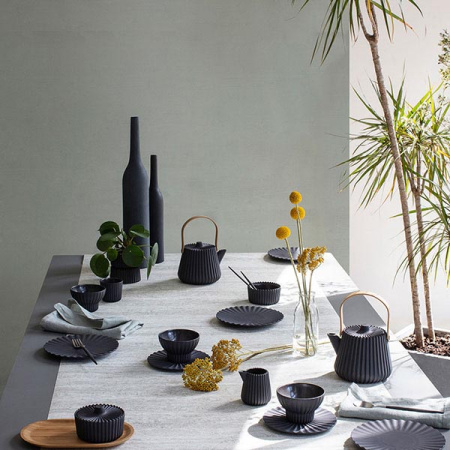 Чайник заварочный «Пекое» с ситом;керамика,металл;0,55л;D=12,5,H=12см;черный