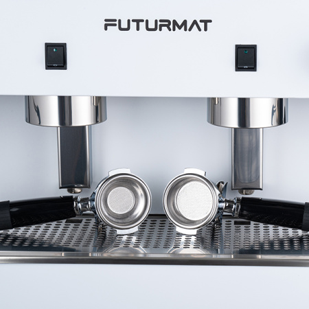 Кофемашина «Futurmat Ottima EVO Semiaut 2»;сталь оцинк.;11л;,H=42,L=52,1,B=71см;2,8Квт;белый