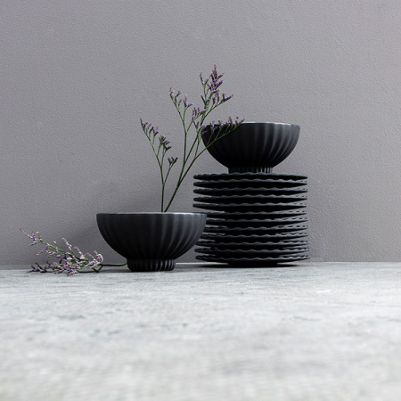 Салатник «Пекое»;керамика;D=120,H=65мм;черный