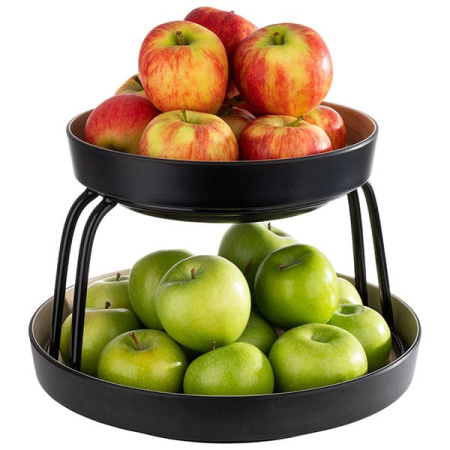 Подставка фуршетная «Фрида» (на 2 емкости);металл;D=23/30,5,H=17см;черный