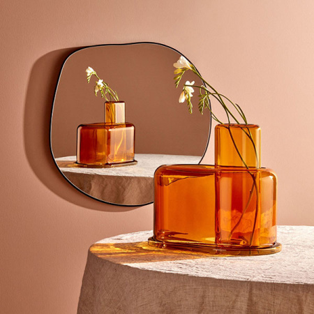 Ваза для цветов «Лэйерс»;хр.стекло;,H=27,6см;желт.