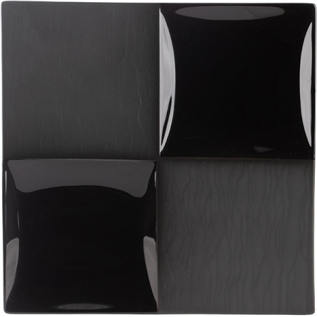 Менажница 4 секции квадратная;кост.фарф.;,H=17,L=266,B=266мм;черный