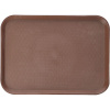 Поднос «Проотель» прямоугольный для Фаст Фуд;полипроп.;,L=41,B=29,7см;коричнев.