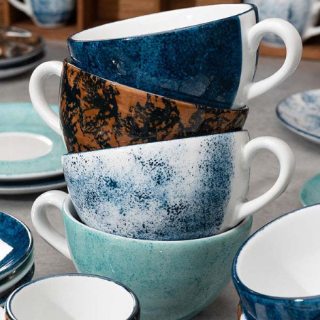 Чашка чайная «Аида»;фарфор;280мл;D=108,H=66мм;синий