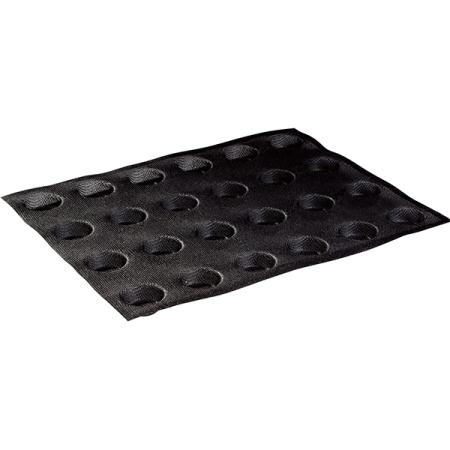 Форма конд. перфорир. «Круг» 24шт на листе30х40см;силикон,стеклопласт.;D=40,H=16мм;черный