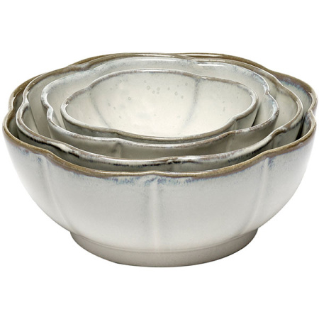 Салатник «Инку» волнистый край;керамика;D=9,H=3см;белый