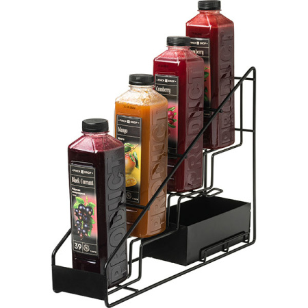 Подставка для бутылок на 4 шт;сталь нерж.;,H=7,L=50,B=5см;металлич.