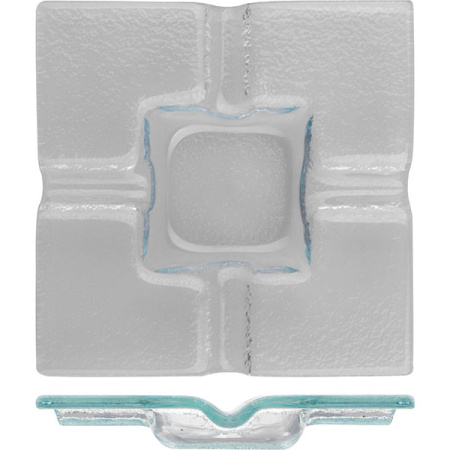 Пепельница;стекло;,H=20,L=128,B=128мм;прозр.