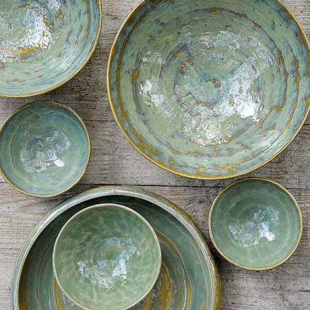 Салатник «Пьюр»;керамика;4,5л;D=32,H=10,5см;зелен.