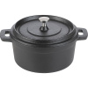 Кастрюля для запекания «Эмбер Каст Мэтт» с крышкой;чугун;0,55л;D=12,H=5см;черный