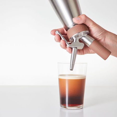 Сифон для нитро-коктейлей;сталь нерж.;1л;металлич.