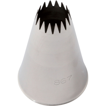 Насадка кондитерская «Открытая звезда» (17 зубцов);сталь нерж.;D=35/16,H=50мм;металлич.